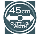 Greenworks G40LM45 Cutting Width