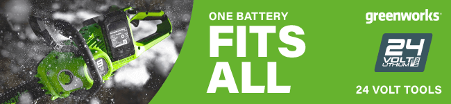 One Battery Fits All
Greenworks 24 Volt Cordless Tools Greenworks GD24X2CS36 24v Cordless Battery