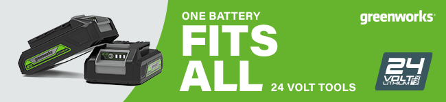 One Battery Fits All
Greenworks 24 Volt Cordless Tools Greenworks GD24X2LT 24v Cordless Battery