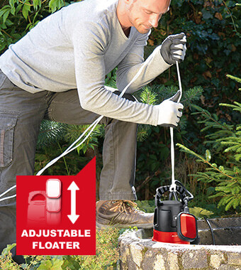 Floating switch infinitely adjustable in height. Einhell GC-DP 7835 Submersible Dirty Water Pump