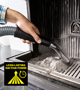 With integrated filter cleaning,
long-lasting suction power and
a 14-litre metal container. Karcher AD 2 Ash Dry Vacuum Cleaner Metal 14 litre tank