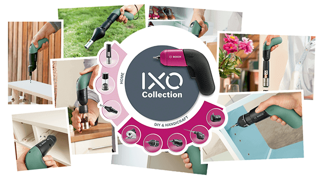 Bosch IXO VI Collection Attachments Pink Screwdriver