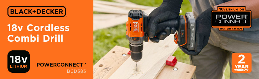 Black and Decker BCD383
18v Cordless Combi Drill Black and Decker BCD383 18v Cordless Combi Drill