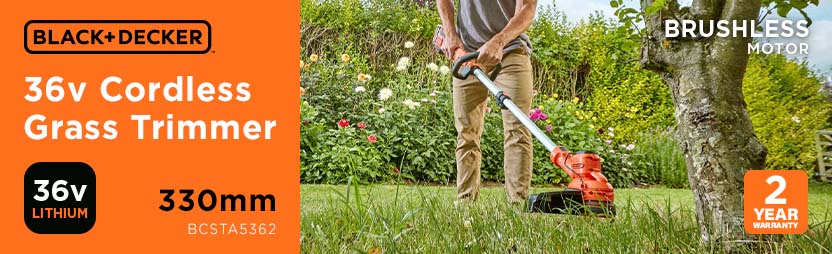 Black and Decker BCSTA5362 36v Cordless Brushless Grass Trimmer 330mm
