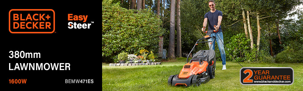 Black and Decker BEMW471ES
Rotary Lawnmower with Easysteer 380mm Black Decker BEMW471ES Rotary Lawnmower Easysteer 380mm<br />