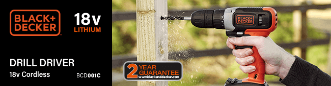 BlackDecker BCD001C 18v Cordless Drill Driver
