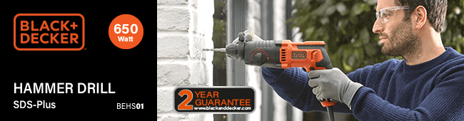 Black & Decker
SDS-Plus Rotary Hammer Drill
BEHS01 Black Decker BEHS01 SDS Plus Rotary Hammer Drill