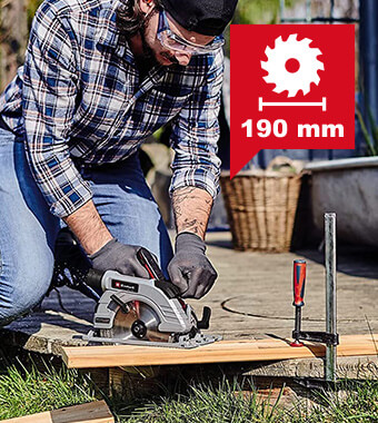 190mm Saw Blade Diameter
65mm Maximum Cutting Depth Einhell TE-CS 18-190 Li BL Brushless Circular Saw 190mm diameter blade