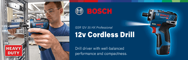Bosch Professional GSR 12V-35 HX
12v Cordless Brushless Drill Driver Bosch Professional GSR12V35HX 12v Cordless Drill Driver