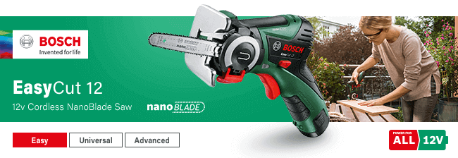 Battery powered chainsaw bosch discount easycut 12 li