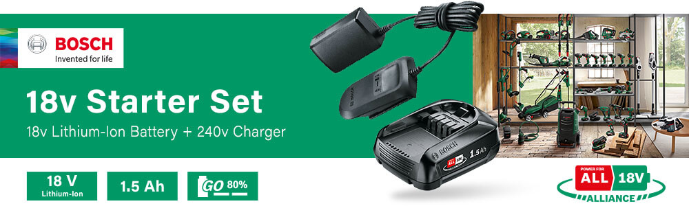 Bosch Li-ion Battery PBA 1.5ah AL 1810 Charger Pack 18v Cordless