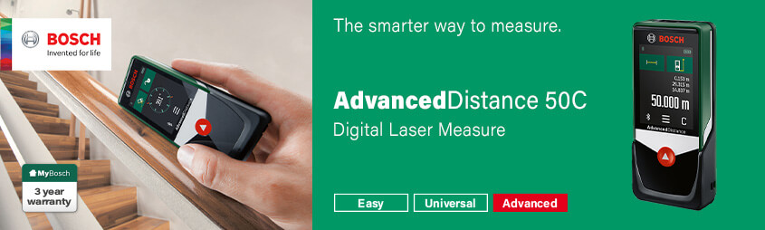 Bosch AdvancedDistance 50C
Laser Distance Measure Bosch 0603672202 AdvancedDistance 50C Laser Distance Measure