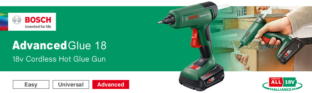 Bosch AdvancedGlue 18
18v Cordless Hot Glue Gun Bosch AdvancedGlue 18v Cordless Hot Glue Gun