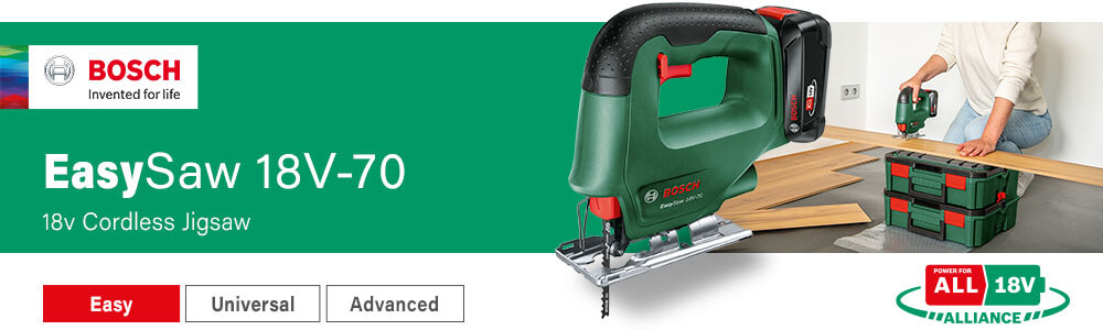 Bosch EASYSAW 18V-70
18v Cordless Jigsaw Bosch EASYSAW 18V-70 18v Cordless Jigsaw