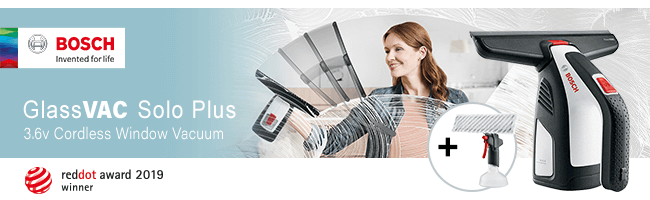Bosch GlassVAC Solo Plus Rechargeable Window Cleaner