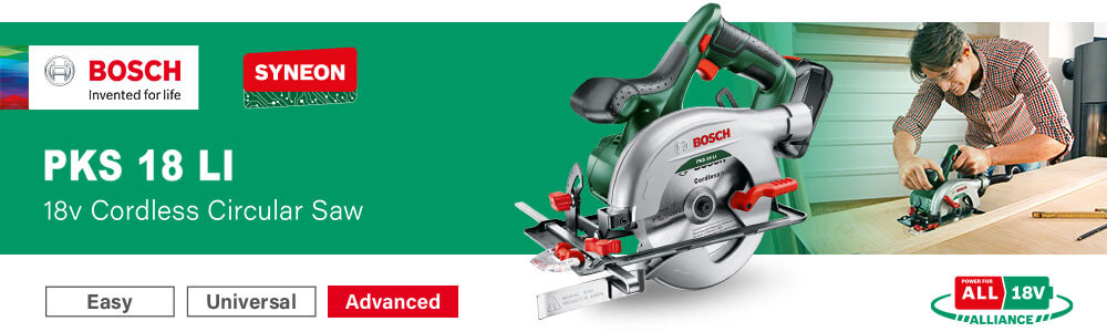 Bosch PKS 18 LI
18v Cordless Circular Saw 150mm Bosch PKS 18 LI 18v Cordless Circular Saw 150mm