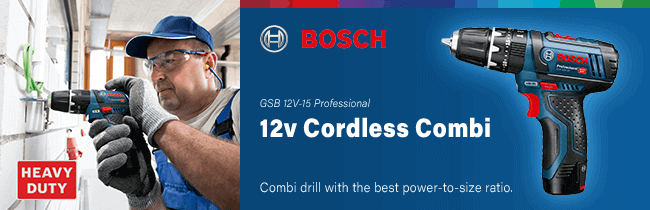 Bosch Professional GSB 12 V-15
12v Cordless Combi Drill Bosch Professional GSB12V15 12v Cordless Combi Drill