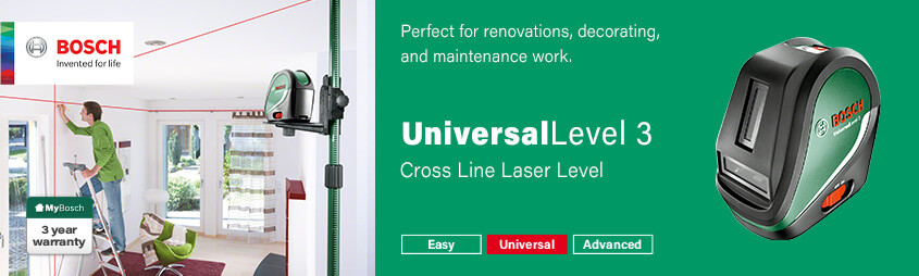 Bosch UniversalLevel 3
Cross-Line Laser Level Bosch 0603663904 UniversalLevel3 Cross Line Laser Level