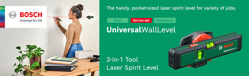 Bosch UniversalWallLevel 3-in-1 Laser Spirit Level Bosch UniversalWallLevel Laser Spirit Level 0603663jz0 3-in-1 tool