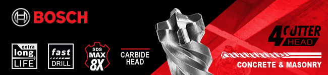 Bosch SDS MAX 8X Concrete & Masonry Carbide Head SDS Max Drill Bit