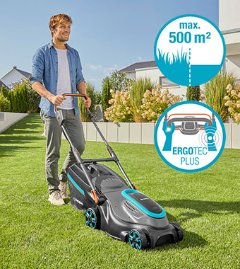 Gardena 14638-55 POWERMAX 37 36v Cordless Lawnmower ErgoTec Plus