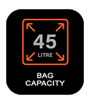 45 Litre Collection Capacity BCBLV36 Collection Bag Capacity