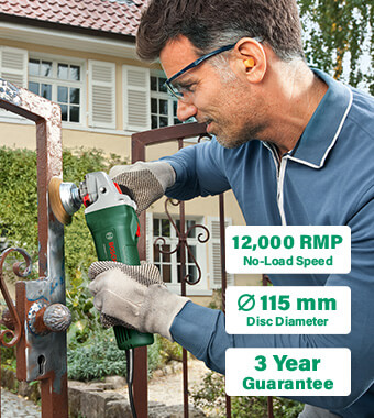 Compact and lightweight for comfortable handling Bosch UniversalGrind 750-115 Angle Grinder 115mm Compact Lightweight