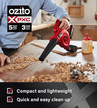 Ozito PXWBS200 Compact Lightweight Workshop Blower Warranty