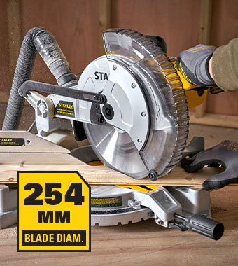 Corded electric 1650 W mitre saw 254mm Blade Diameter