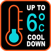 Cool Down by up to 6° C Icon