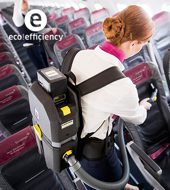 Eco!efficiency mode reduces the energy
demand and volume of the machine and
increases the battery running time. Karcher BVL 5/1 BP Pro 36v Cordless Backpack Vacuum Cleaner Brushless
