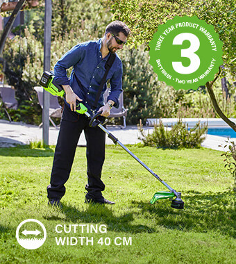 Greenworks GD24X2TX 48v Cordless Brushless Grass Trimmer 400mm