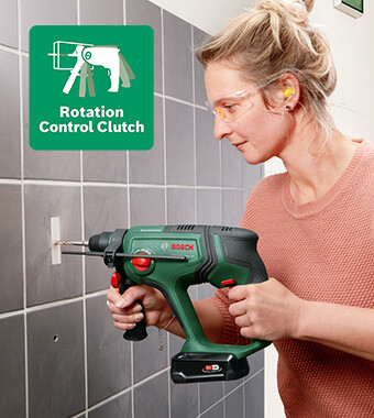 Cordless multifunction: drilling, hammer
drilling, chiselling, and screwdriving. Bosch UniversalHammer 18v Cordless SDS Drill