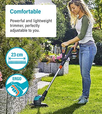 Powerful and lightweight trimmer,
perfectly adjustable to you. Powerful and lightweight trimmer, perfectly adjustable to you