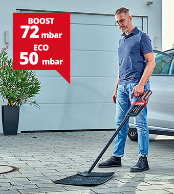 SUPERIOR CLEANING PERFORMANCE: The powerful
suction performance of the hand-held vacuum cleaner
can be adjusted between ECO mode for normal dirt and
BOOST mode for maximum suction power (up to 72 mbar). Einhell TE-HV-18-06-Li 18v Cordless Hand-Held Vacuum Cleaner