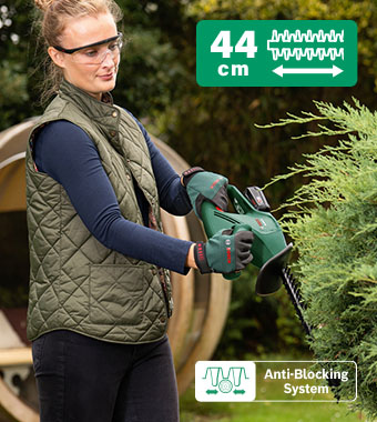 Bosch EASYHEDGECUT 18V-44-11 P4A Cordless Hedge Trimmer 44cm lightweight Anti-Blocking System hedgecutter
