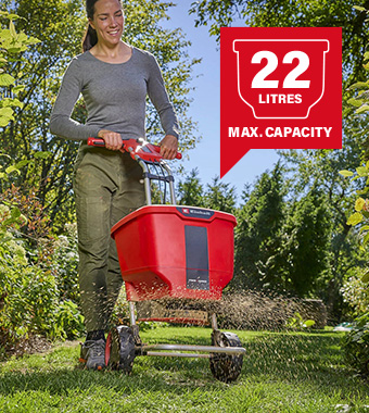 Einhell GE-SR-18-22-Li 18v Cordless Multi-Purpose Spreader seeds fertiliser salt