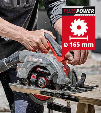 165mm disc diameter Einhell Pro TP-CS 18/165 Li BL 18v Brushless Circular Saw 165mm