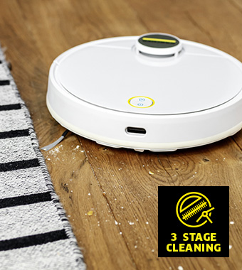 Karcher Rcv 3 Cordless Robot Vacuum Cleaner With Wiping Mopping Function