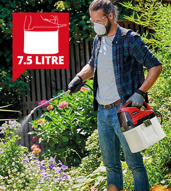 Ideal for spraying fertilisers, weedkillers,
pesticides and disinfectant. Einhell GE-WS-18-75-Li 18v Cordless Weed Sprayer fertilisers weedkillers pesticides disinfectant