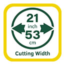 53 cm (21 inch) Cutting Width Webb Supreme WER21HW4 Cutting Width