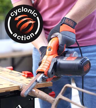 Black and Decker KA900E Powerfile Cyclonic action dust canister Variable speed Belt Sander