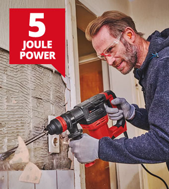 Einhell TE-DH 5 SDS-Plus Compact Demo Hammer lightweight 5J 750W