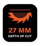 27mm Depth of Cut (Wood) BES510 Depth Cut Wood