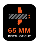 65mm Depth of Cut (Wood) BES601 Depth Cut Wood