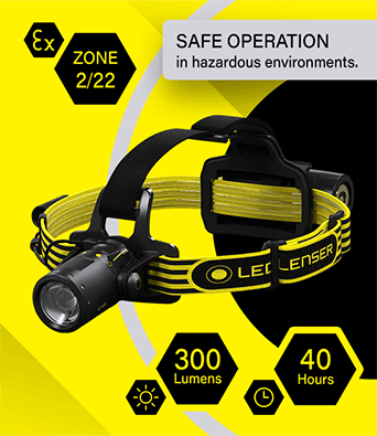 LEDLenser iLH8R Rechargeable ATEX IECEx LED Head Torch