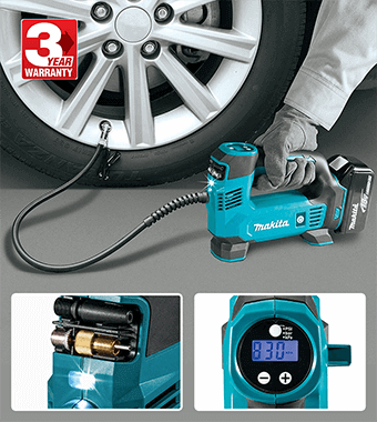 Makita DMP180 Digital Pressure Gauge PSI Valve Adaptor LED Inflator Warranty