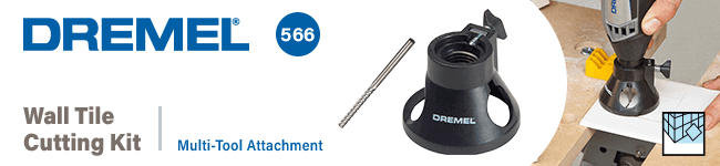 Dremel 566
Ceramic Wall Tile Cutting Kit Dremel 566 Rotary Multi Tool Ceramic Tile Cutting Kit