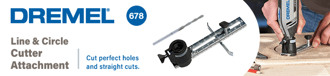 Dremel 678
Line and Circle Cutter Attachment Dremel 678 Rotary Multi Tool Line Circle Cutter Attachment