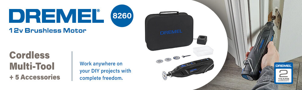 Dremel 8260 12v Cordless Brushless Rotary Multi Tool and 5 Accessories Dremel 8260 12v Cordless Brushless Rotary Multi Tool 5 Accessories